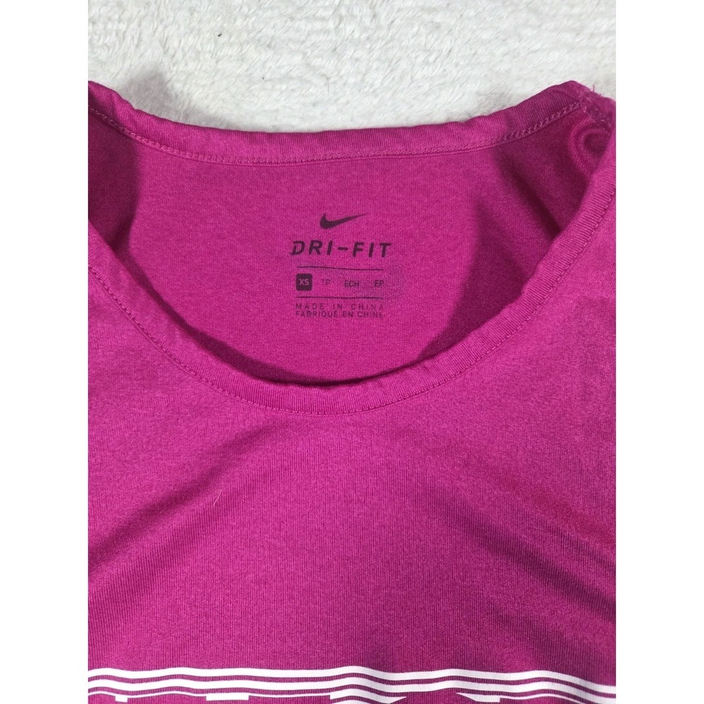 Nike Dri-FIT Just Do It Tank Top Women XS Pink Athletic Sleeveless - Picture 2 of 5